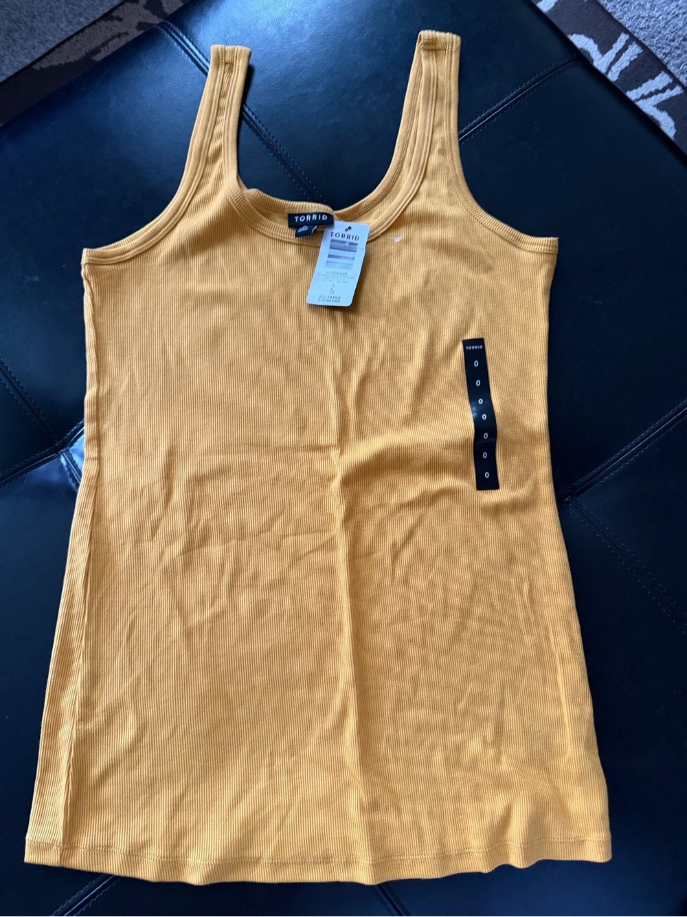 NWT Torrid yellow ribbed tank tops size 0 = 12.